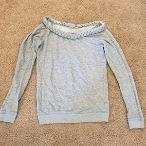 Super comfy braided neck sweatshirt